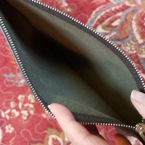 EUC- All Saints Pebbled Leather Zippered Wristlet/Pouch - Picture 7 of 7